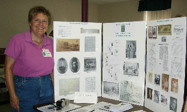 Carol McCoy at the Genealogical Fair in Winslow, Maine June 2007 