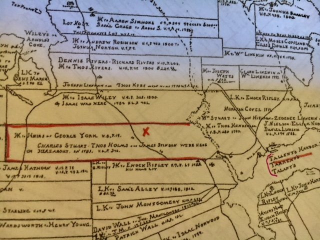 Part of a map of St George Maine showing land of the heirs of George York.