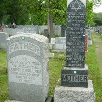 Stone of Leopold and Rosie Wollner, Waldheim Cemetery, Illinois. 